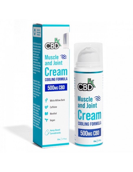 CBDfx Topical CBD Muscle Joint Cooling Cream & CBD Pain Cream 50ml 500mg 1pcs:0 US