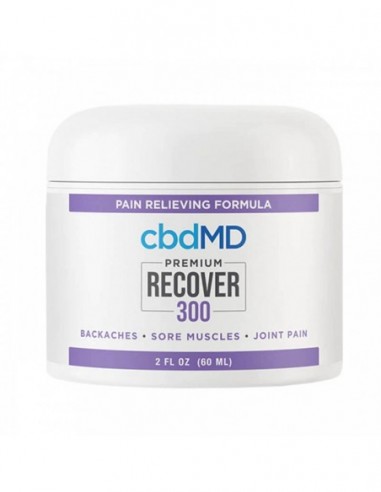 cbdMD Topical CBD Recover Inflammation Cream 2oz Tub 300mg 1pcs:0 US