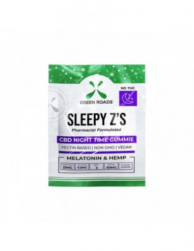 Green Roads Edible CBD Gummies SLEEPY Z'S 2 Count 50mg 1pcs:0 US